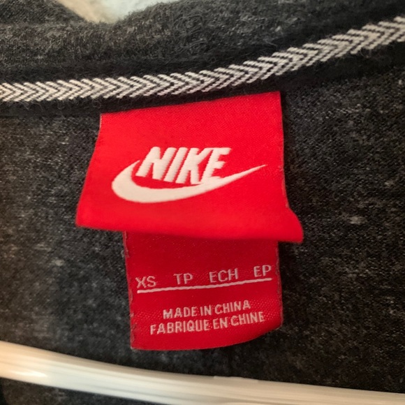 NIKE | Dark Gray Heather Zip Up Sweater - Picture 3 of 4